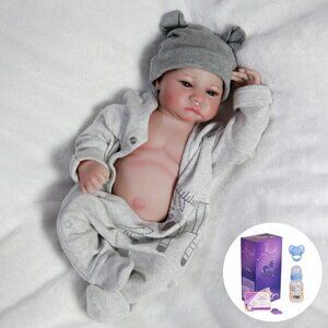 Realistic Reborn Baby Dolls Full Body Vinyl Silicone Newborn Doll Boy Bath Gift